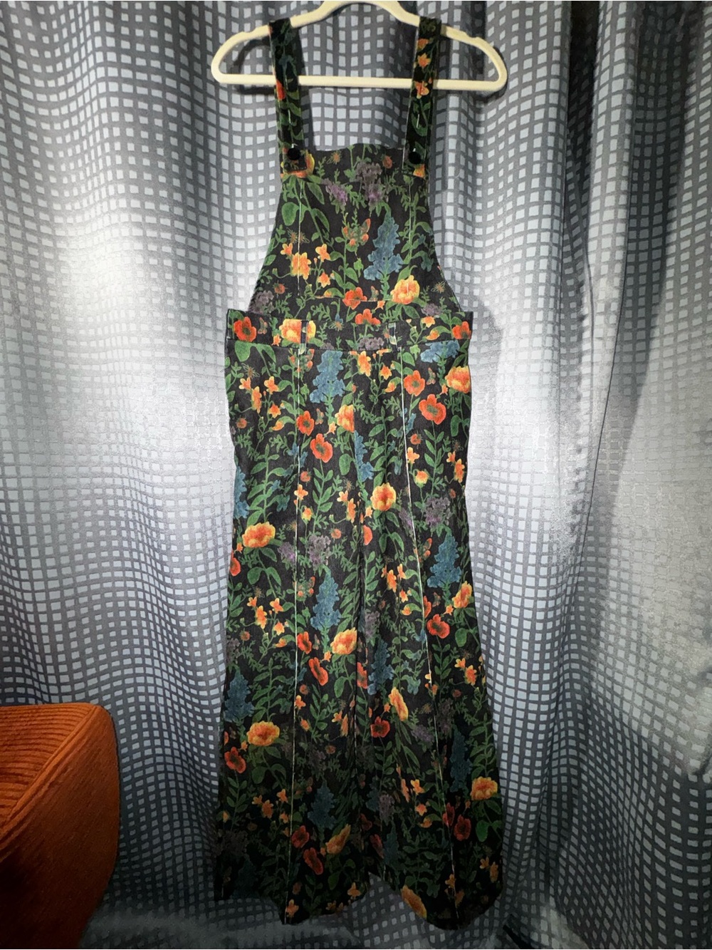 CIDER CORDUROY FLORAL BUTTON WIDE LEG JUMPSUIT Sz Sm NWOT